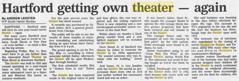 Heart Theatre - 04 May 1990 Article (newer photo)